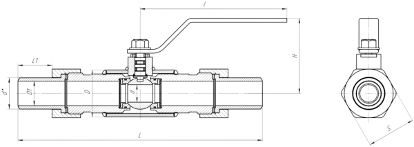 Кран шаровой ALSO Штуцерные Редуцированный DN 32 PN 40