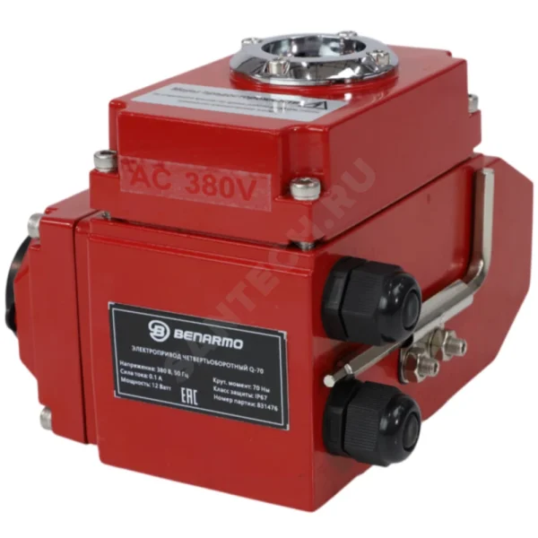 Электропривод четвертьоборотный QB F03/F05/F07 квадрат 380В Benarmo