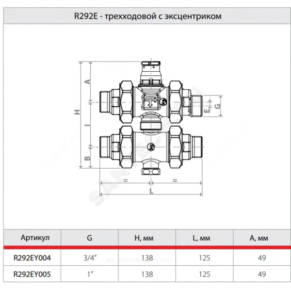 Клапан зональный R292E НР Giacomini