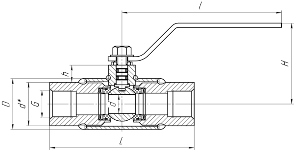 Кран шаровой ALSO Муфтовые Полнопроходные DN 15 PN 40
