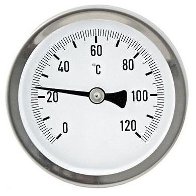 Термометр биметаллический ∅100 120°C (L100)