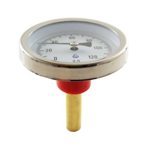 Термометр биметаллический ∅63 120°C (L50)