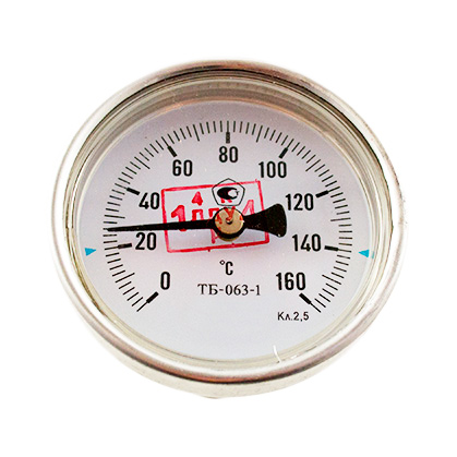 Термометр биметаллический ∅63 150°C (L100)