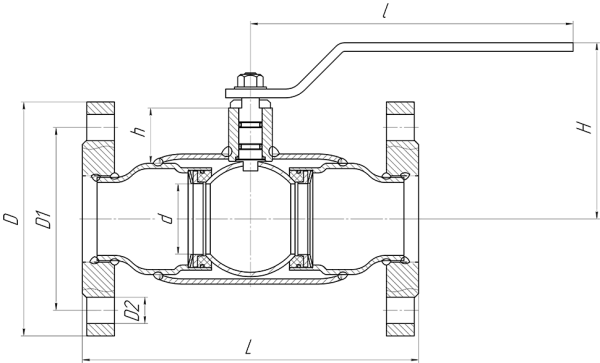 Кран шаровой ALSO Фланцевые Полнопроходные DN 20 PN 40